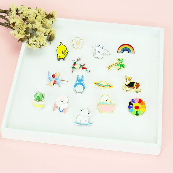 Unisex Alloy Cartoon Style Electroplated Windmill Brooch Collar Pin Buckle Pin