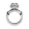 Unisex Alloy Electroplated Skull And Smile Ring Set Luxury Full Diamond Statement Rings