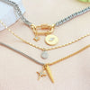 Unisex Alloy Eye Pendant Layered Necklace With Polished Electroplated Finish Fashionable Unique Statement Jewelry