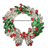 Unisex Alloy Floral Leaf Garland Brooch With Cartoon Inspired Diamond Embellishment And Festival Style Pin