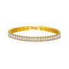 Unisex Alloy Hip Hop Cuban Chain Necklace With Star Pattern Electroplated Gold Tone Full Rhinestone Jewelry