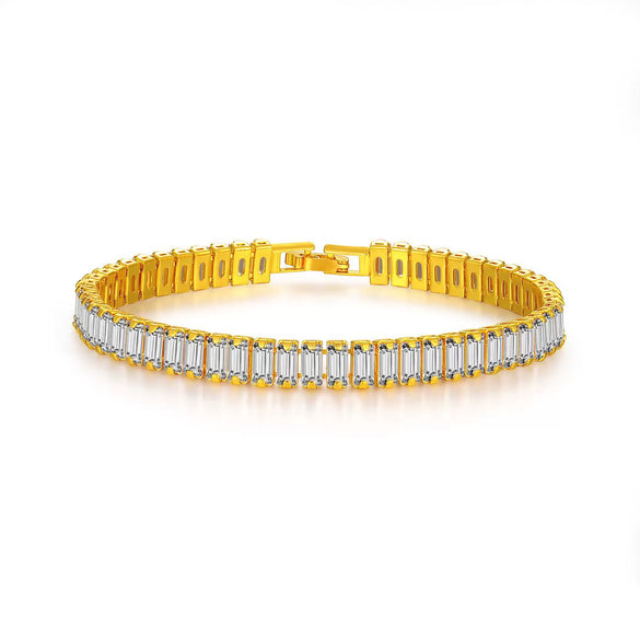 Unisex Alloy Hip Hop Cuban Chain Necklace With Star Pattern Electroplated Gold Tone Full Rhinestone Jewelry