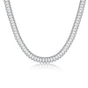 Unisex Alloy Hip Hop Cuban Chain Necklace With Star Pattern Electroplated Gold Tone Full Rhinestone Jewelry