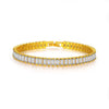 Unisex Alloy Hip Hop Cuban Chain Necklace With Star Pattern Electroplated Gold Tone Full Rhinestone Jewelry
