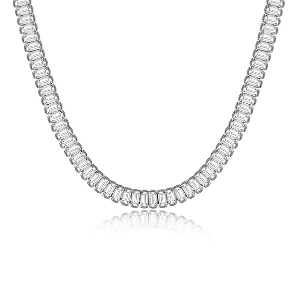 Unisex Alloy Hip Hop Cuban Chain Necklace With Star Pattern Electroplated Gold Tone Full Rhinestone Jewelry