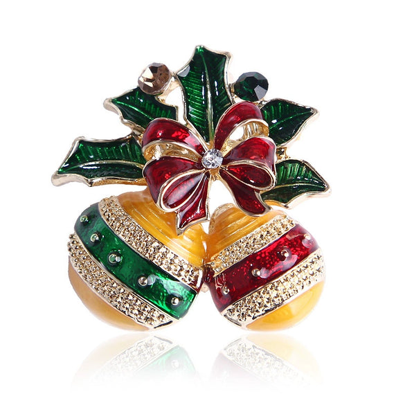 Unisex Alloy Leaf Brooch Pin With Dripping Oil Finish And Artificial Gemstone Inlay For Clothing Accessories