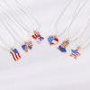 Unisex Alloy Pendant Necklace With Bow Letter Fivepointed Star Pattern And Wax Line Rope Chain Electroplated