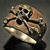 Unisex Alloy Skull Spider Ring With Electroplated Finish Geometric Design And Hip Hop Cartoon Character Style
