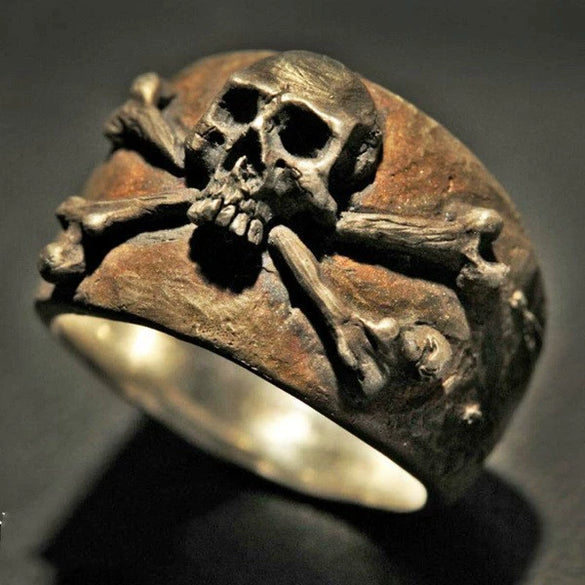 Unisex Alloy Skull Spider Ring With Electroplated Finish Geometric Design And Hip Hop Cartoon Character Style