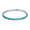 Unisex And Women's Hiphop Copper Geometric Micropaved Zircon Bracelets With Glass Design