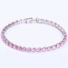 Unisex And Women's Hiphop Copper Geometric Micropaved Zircon Bracelets With Glass Design