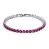 Unisex And Women's Hiphop Copper Geometric Micropaved Zircon Bracelets With Glass Design