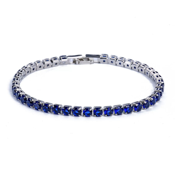 Unisex And Women's Hiphop Copper Geometric Micropaved Zircon Bracelets With Glass Design