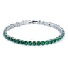 Unisex And Women's Hiphop Copper Geometric Micropaved Zircon Bracelets With Glass Design