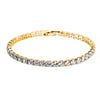 Unisex And Women's Hiphop Copper Geometric Micropaved Zircon Bracelets With Glass Design
