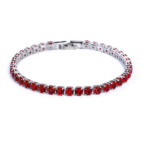 Unisex And Women's Hiphop Copper Geometric Micropaved Zircon Bracelets With Glass Design