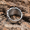 Unisex Black Electroplated Stainless Steel Anchor Shaped Ring With Bold Personality Style