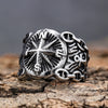 Unisex Black Electroplated Stainless Steel Anchor Shaped Ring With Bold Personality Style