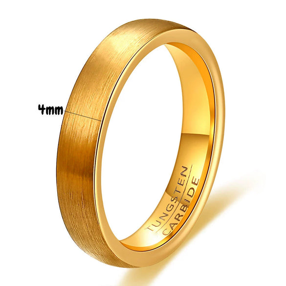 Unisex Black Electroplated Tungsten Steel Ring With Curved Geometric Minimalist Design