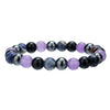 Unisex Bohemian Retro Semiprecious Stone Handmade Beaded Geometric Pattern Bracelet