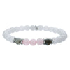 Unisex Bohemian Retro Semiprecious Stone Handmade Beaded Geometric Pattern Bracelet