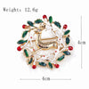 Unisex Cartoon Elk Brooch With Electroplated Alloy Finish Christmas Animal Pin For Men And Women