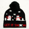 Unisex Casual Cute Santa Claus Snowman Pom Poms Eaveless Wool Cap