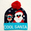 Unisex Casual Cute Santa Claus Snowman Pom Poms Eaveless Wool Cap