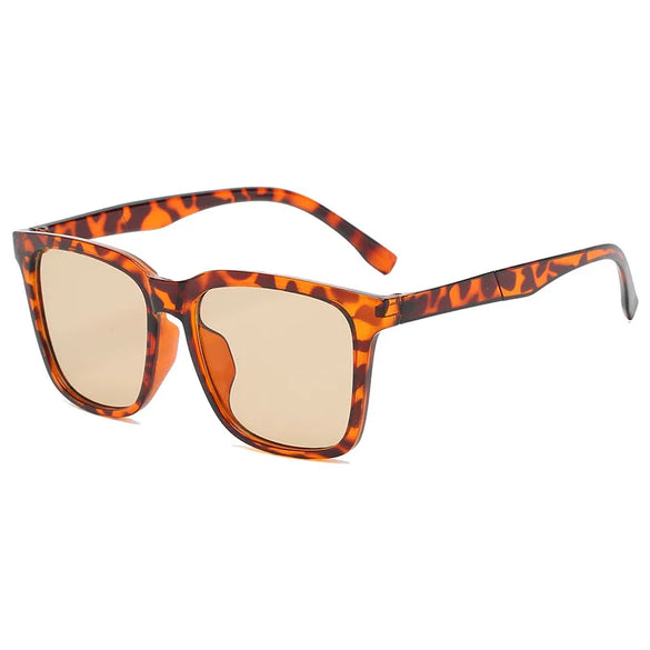 Unisex Casual Solid Color Ac Square Full Frame Sunglasses