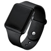 Unisex Casual Square Silicone And Plastic Led Electronic Watch