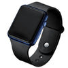 Unisex Casual Square Silicone And Plastic Led Electronic Watch