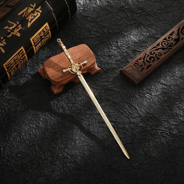Unisex Chinoiserie Retro Ethnic Style Geometric Sword Alloy Plating Hairpin