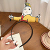 Unisex Cloth Handmade Funny Pink Rabbit Hair Hoop Hair Accessories