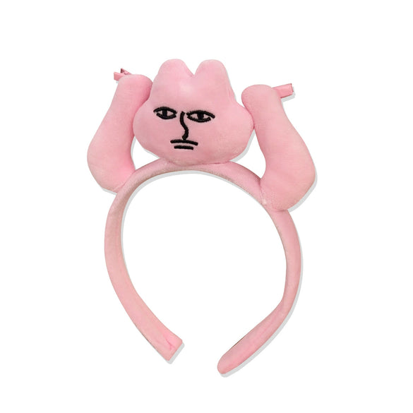 Unisex Cloth Handmade Funny Pink Rabbit Hair Hoop Hair Accessories