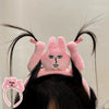 Unisex Cloth Handmade Funny Pink Rabbit Hair Hoop Hair Accessories