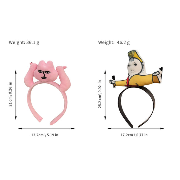 Unisex Cloth Handmade Funny Pink Rabbit Hair Hoop Hair Accessories
