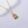 Unisex Copper Animal Zodiac Pendant Necklace With Electroplating And O Word Chain Simple Style