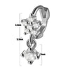 Unisex Copper Flower Geometry Ear Bone Ring And Earrings With Electroplated Horse Eye Crown And Grab Butterfly Pendant And Zircon Piercing Ear Buckle