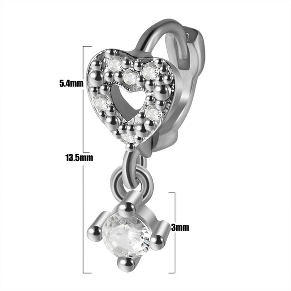 Unisex Copper Flower Geometry Ear Bone Ring And Earrings With Electroplated Horse Eye Crown And Grab Butterfly Pendant And Zircon Piercing Ear Buckle