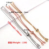 Unisex Copper 18K Gold Electroplated Round Pushpull Bracelet Semifinished Jewelry With White Zirconium
