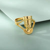 Unisex Copper Opening Adjustable Ring With Electroplating Treatment