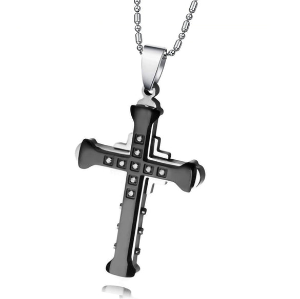 Unisex Double Layer Alloy Pendant Necklace With Electroplated Bamboo Chain And Geometric Letter Design