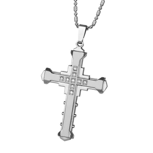 Unisex Double Layer Alloy Pendant Necklace With Electroplated Bamboo Chain And Geometric Letter Design