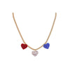 Unisex Electroplated Alloy Heart Pendant Clavicle Necklace With Geometric Letter Text Pattern Adjustable Chain Jewelry