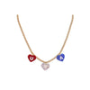 Unisex Electroplated Alloy Heart Pendant Clavicle Necklace With Geometric Letter Text Pattern Adjustable Chain Jewelry