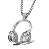 Unisex Electroplated Alloy Necklace With Titanium Steel Headphone Pendant Keel Chain And Rock Music Geometric Animal Zodiac Design
