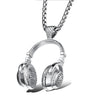 Unisex Electroplated Alloy Necklace With Titanium Steel Headphone Pendant Keel Chain And Rock Music Geometric Animal Zodiac Design