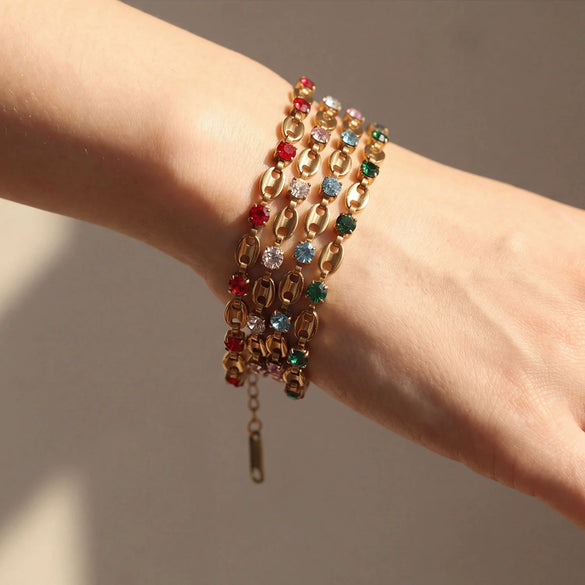 Unisex Elegant Geometric Stainless Steel Electroplated Bracelet Jewelry Accessories