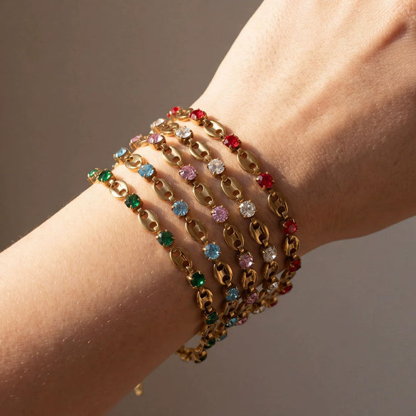 Unisex Elegant Geometric Stainless Steel Electroplated Bracelet Jewelry Accessories