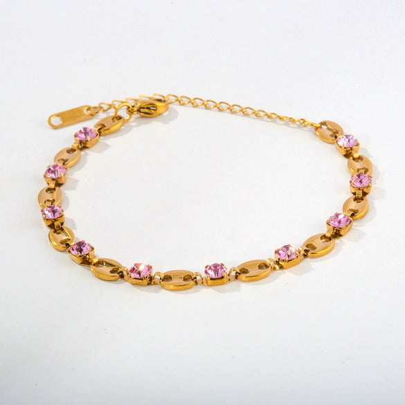 Unisex Elegant Geometric Stainless Steel Electroplated Bracelet Jewelry Accessories
